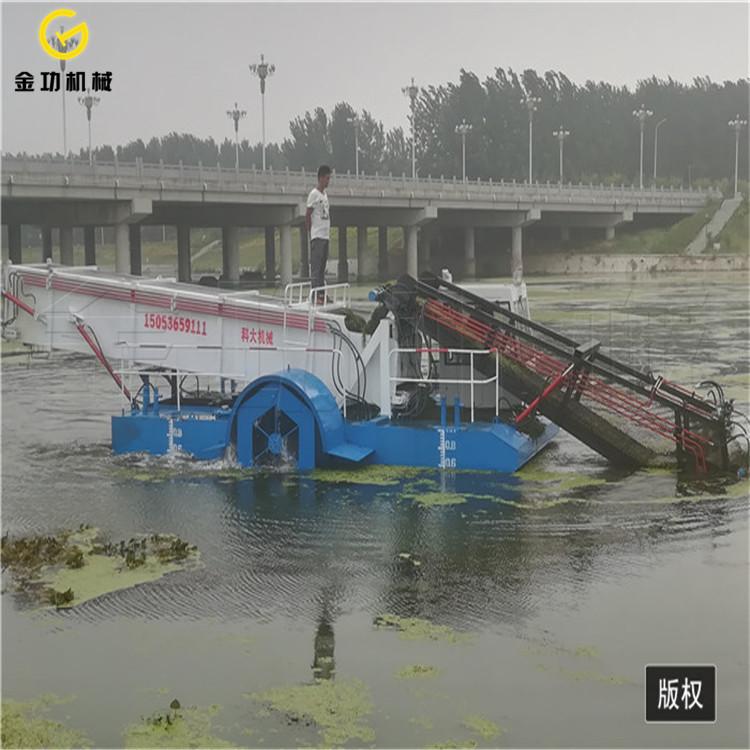 水浮莲打捞船   全自动水草收割船