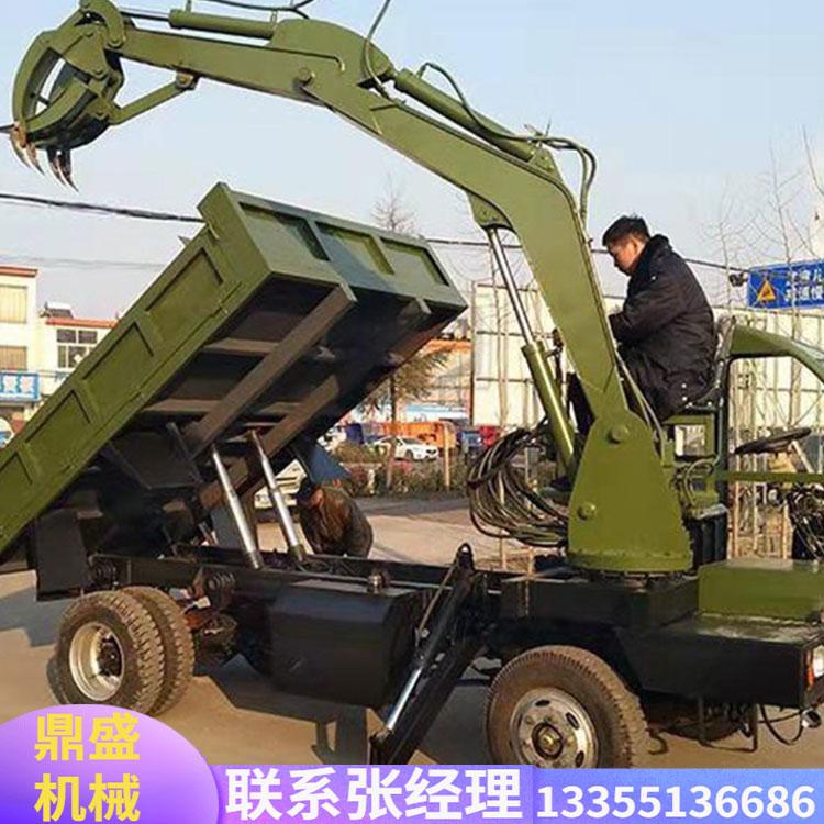 全国包邮挖沙挖土随车挖掘机新款挖掘装载一体机四不像工程车济宁鼎盛机械