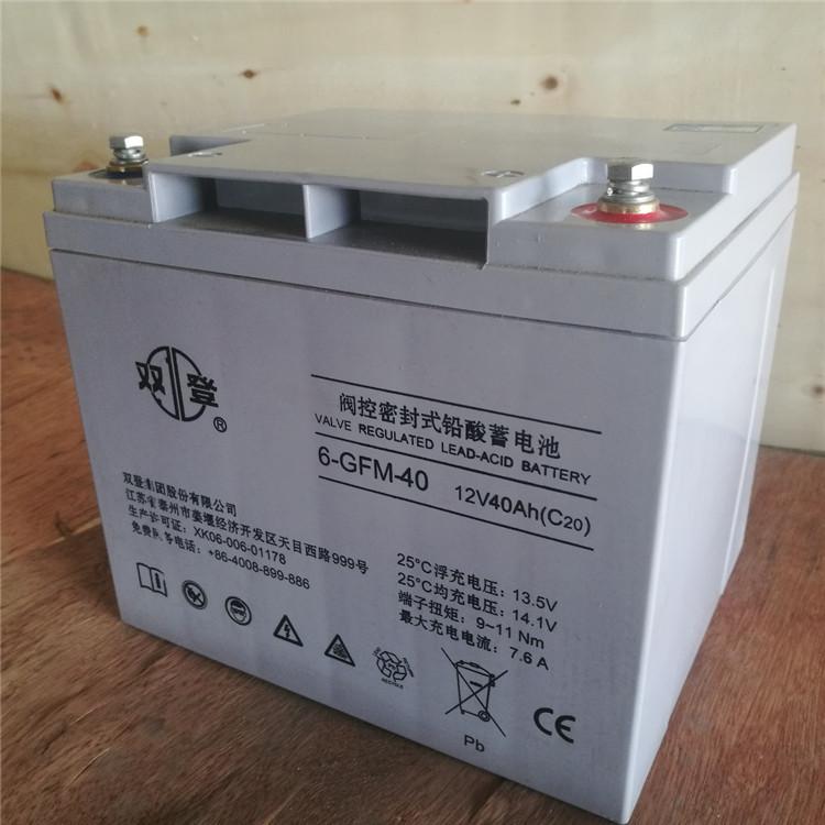 双登蓄电池6-GFM-40 免维护电源12V40AH 储能铅酸蓄电池