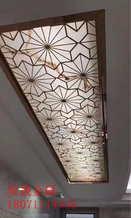 金属屏风隔断墙装饰玄关不锈钢黑钛金客厅餐厅轻奢现代简约