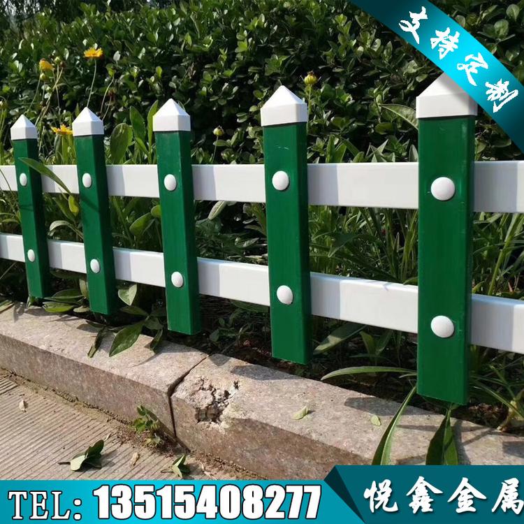 学校绿化带隔离草坪护栏_PVC塑钢绿化园林护栏_别墅绿化护栏
