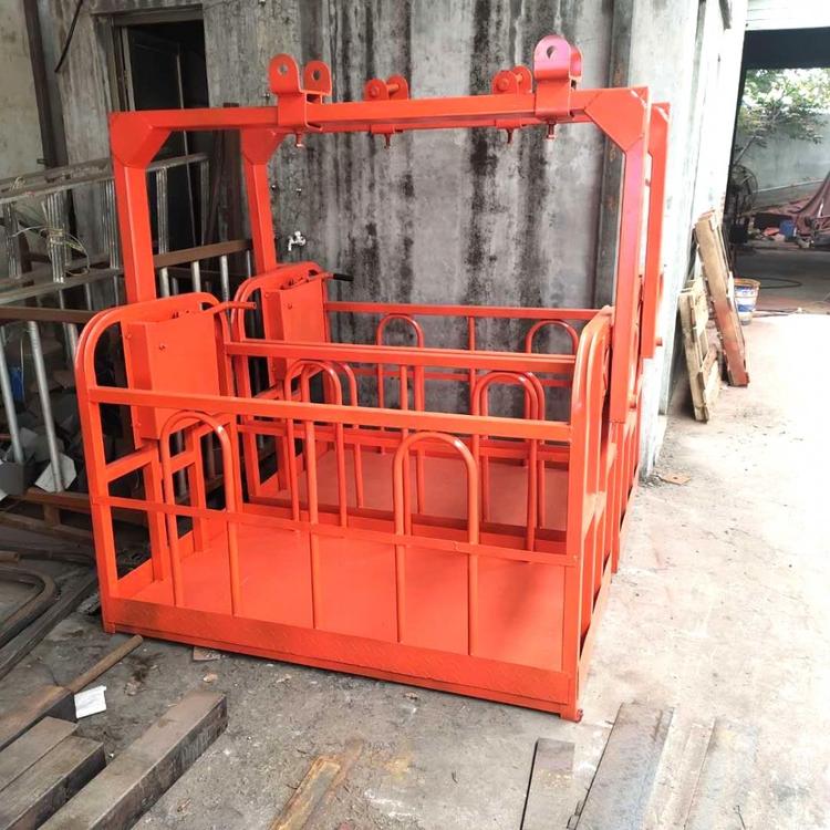 吊车起重机使用吊篮 用吊车吊篮安装空调 定制工程建筑高空作业吊车吊篮