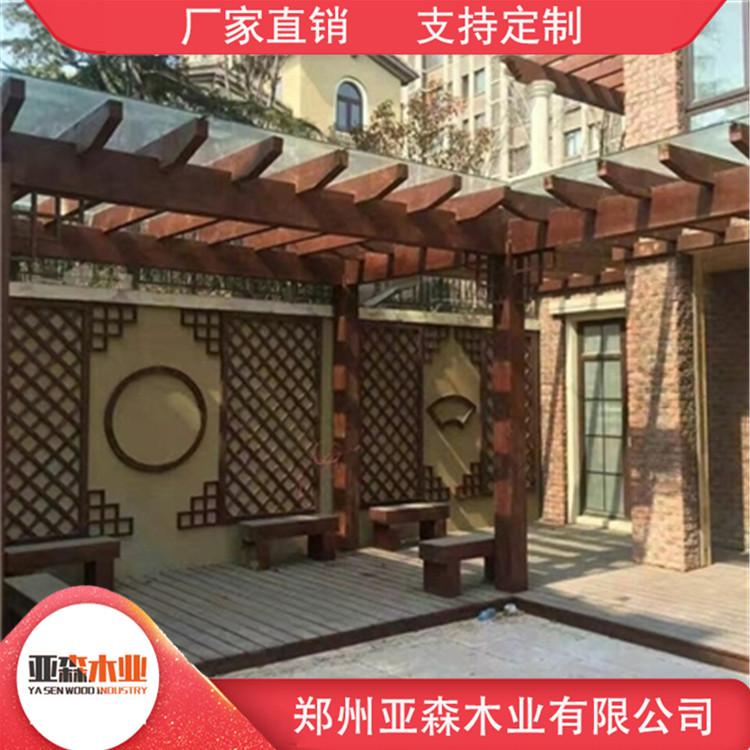碳化实木花架 公园防腐木花架 造型美观 物美价廉