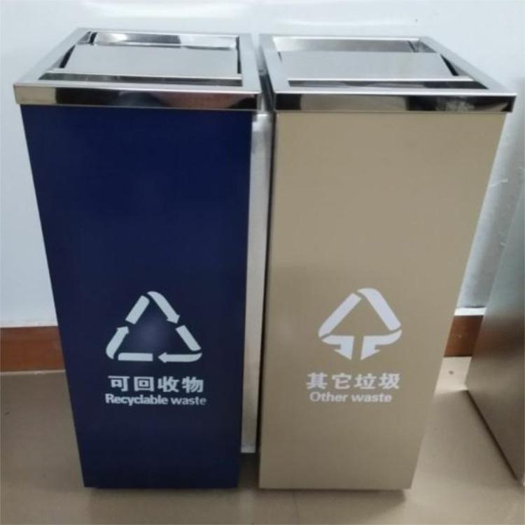 广州翻盖垃圾桶厂家 供应不锈钢翻盖垃圾桶 利来户外分类垃圾桶