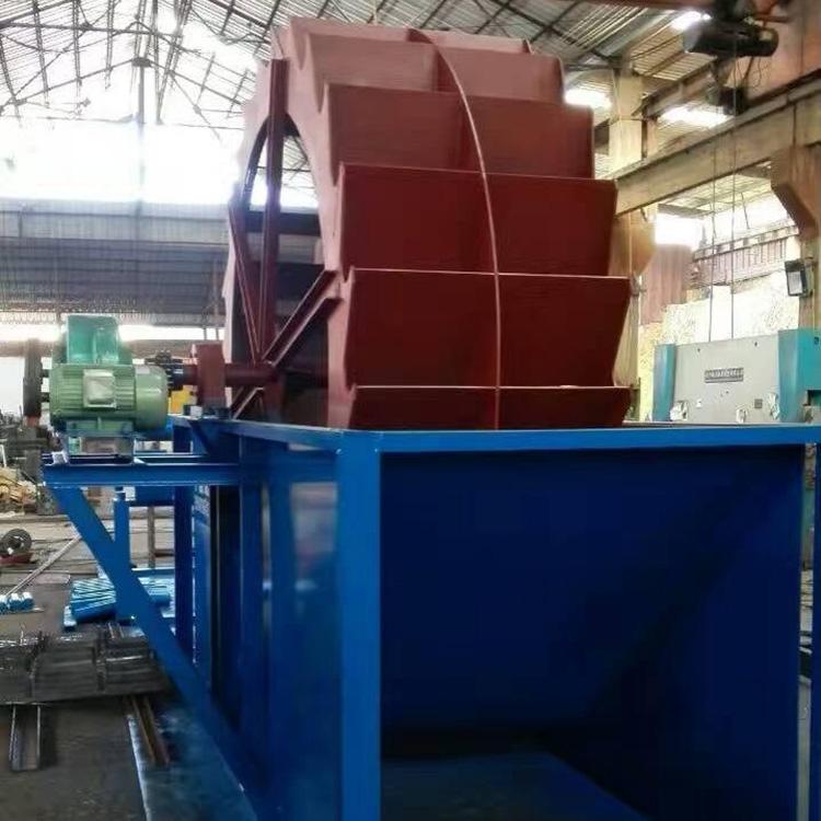 海沙淡化洗砂机 河卵石轮斗洗砂机生产线 大型轮斗式洗沙脱水设备