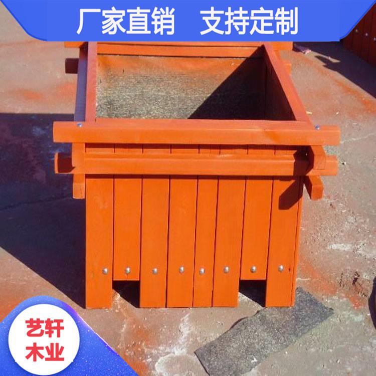 广场防腐木花箱 厂家定制防腐木组合花箱 防腐 防蛀 防漏