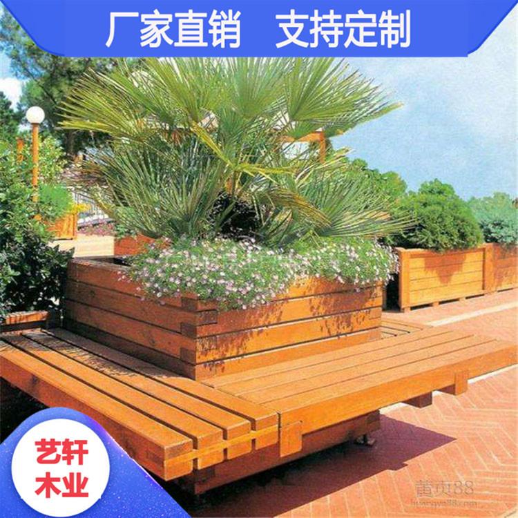 广场防腐木花箱 湖南防腐木花箱 款式多样 物美价廉
