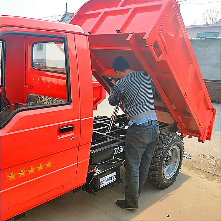 柴油三轮车后双轮 柴油方向盘三轮车 五征同款工程柴油车翻斗三轮车