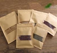 三边封开窗牛皮纸袋定制可印刷干果防油茶叶零食品拉链自封包装袋