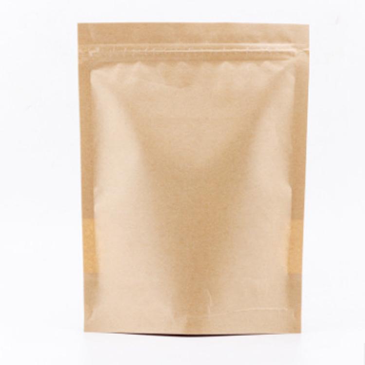自立密封牛皮纸袋定做即食海鲜袋茶叶坚果通货食品拉链无窗包装袋