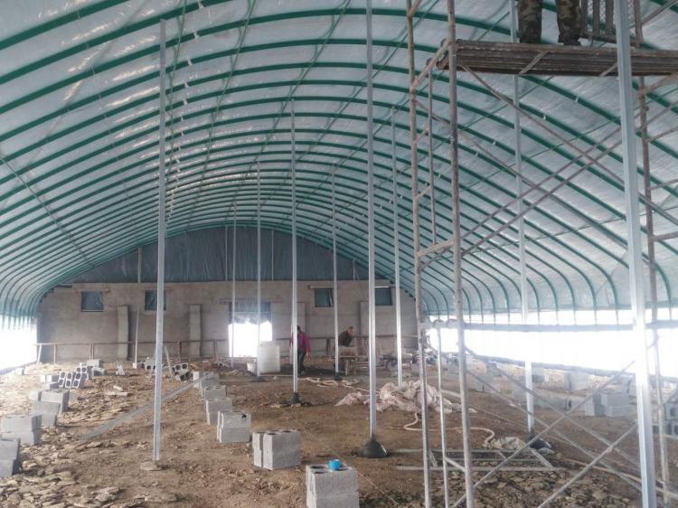 肉鸡肉鸭养殖大棚 养猪椭圆管温室大棚  养殖大棚建设