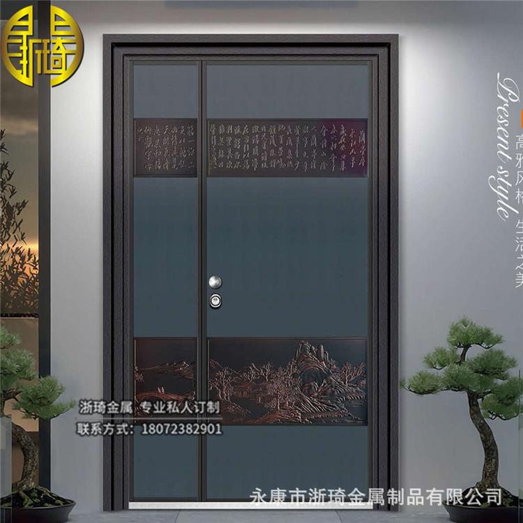 别墅大门铸铝门 可上门测量安装 铸铝门 可定制 颜色多样 水密性好