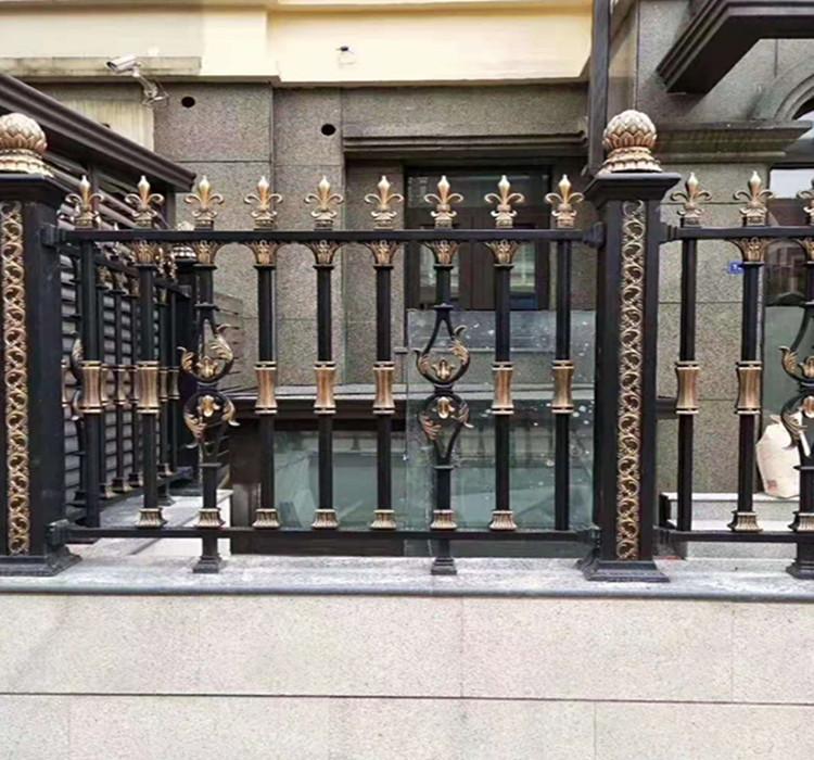 浙江铝艺护栏围栏 高档别墅社区阳台围墙  小区庭栏杆 铸铝院墙 铝合金围栏 定制