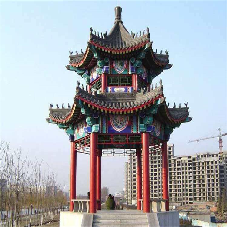 潍坊古建半亭   中式古建凉亭承建