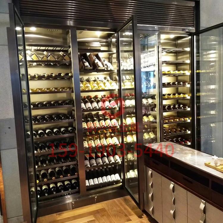 专业定制生产酒吧不锈钢红酒展示柜 厂家直销KTV不锈钢恒温酒柜