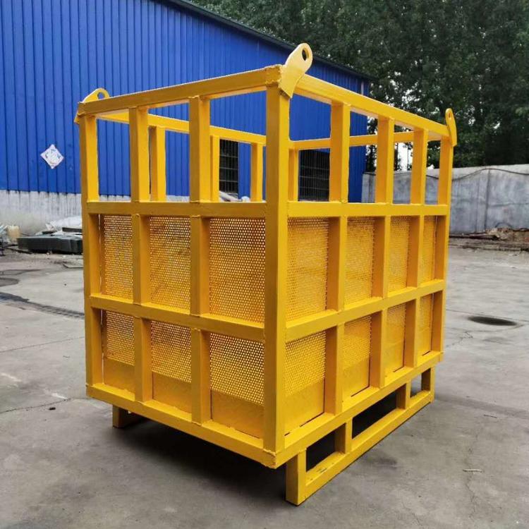 可定制工程建筑高空作业吊车吊篮 小型吊车农用带吊篮 双手刹