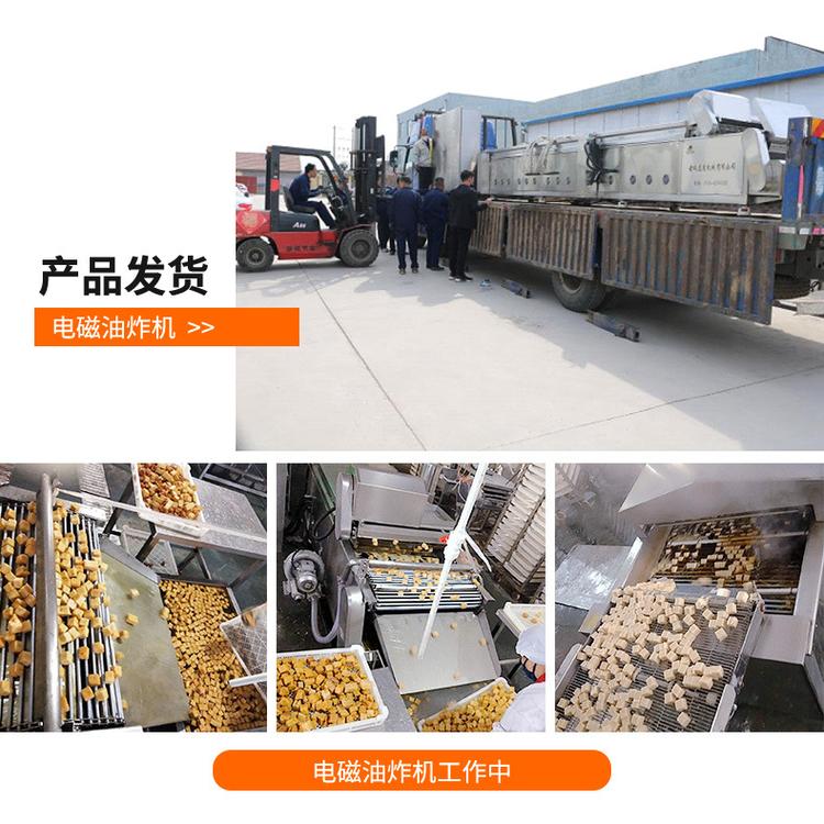 直销撒子油炸流水线小型麻叶油炸流水线江米条专用油炸生产线虾片油炸流水线自动过滤残渣