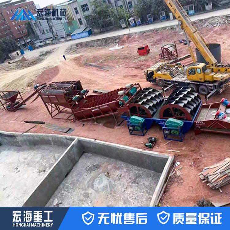 山东洗沙设备厂家 时产100方三排洗砂机现货 优质洗沙机厂家