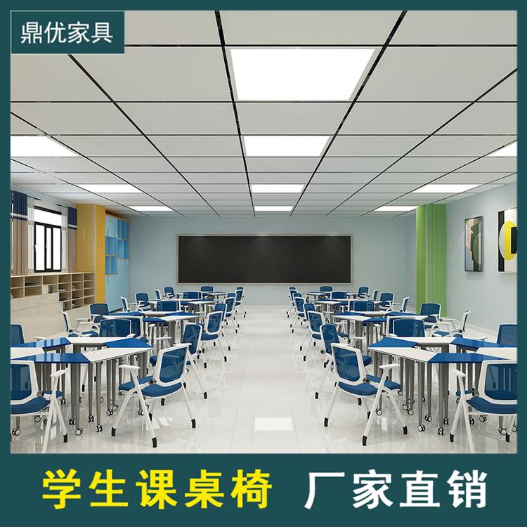 广东学生单人课桌椅鼎优 录播教室八角行桌子厂家直销