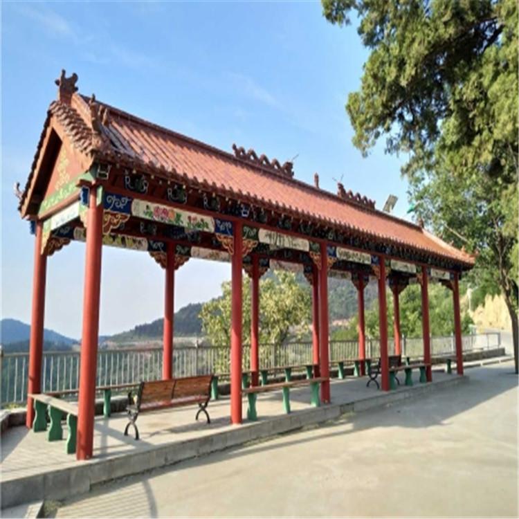 烟台长廊   防腐木长廊  古建长廊施工 价格合理