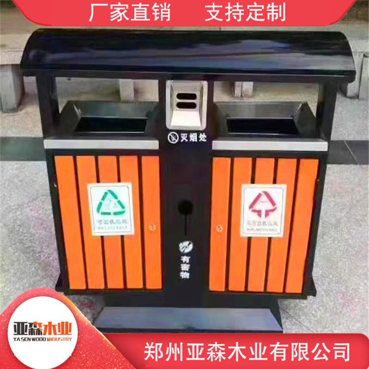 防腐木垃圾桶 亚森批发木质垃圾桶 外形美观 款式多样