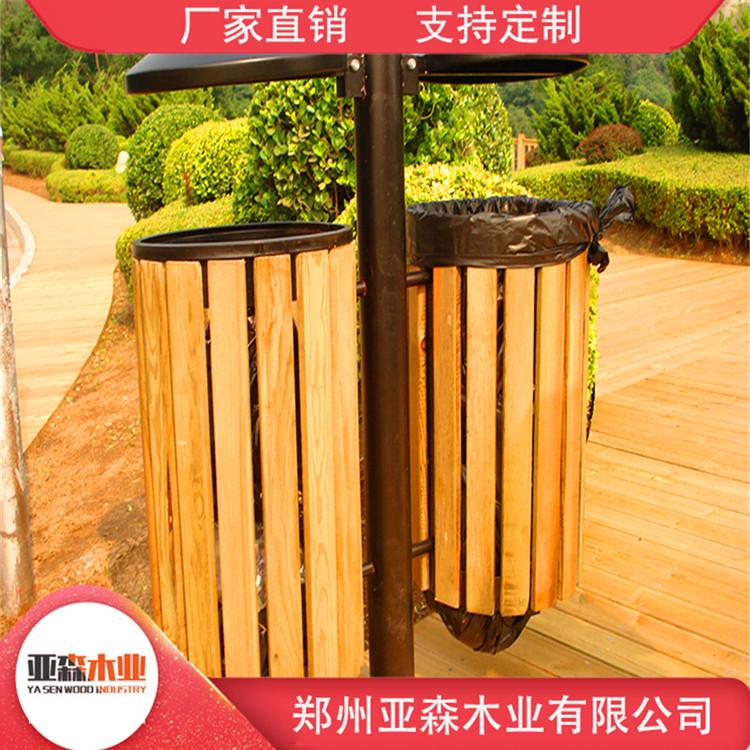防腐木垃圾桶定制 防腐木垃圾箱生产厂家 源头厂家 欢迎订购
