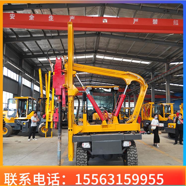 打桩机厂家 多功能护栏打桩机 高速公路护栏打桩机