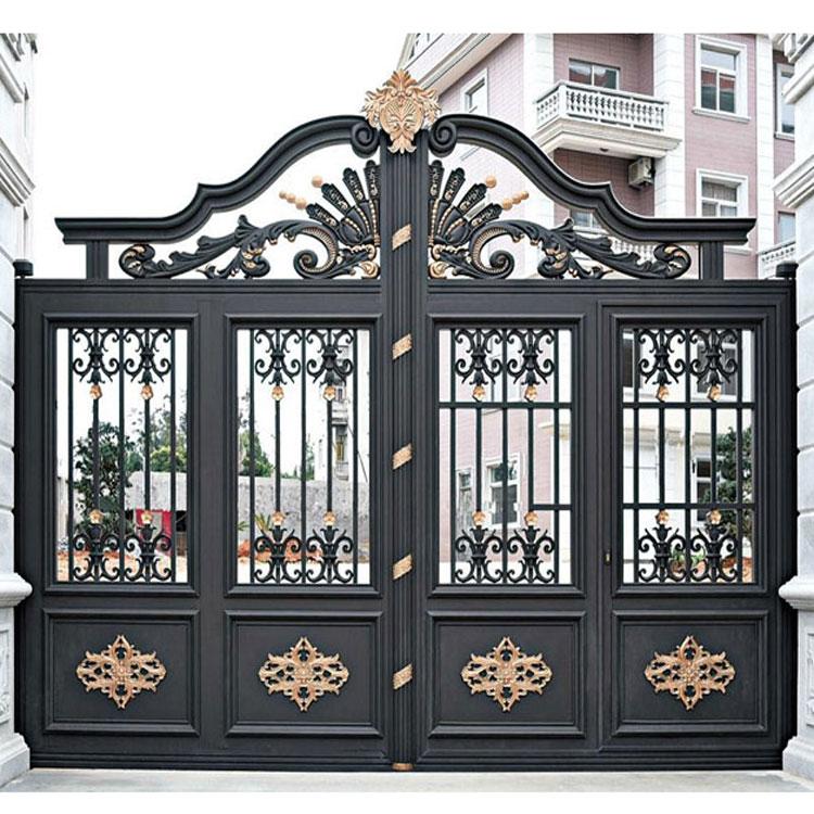 山东铝合金庭院门   铝艺庭院门  别墅门加工 详情咨询