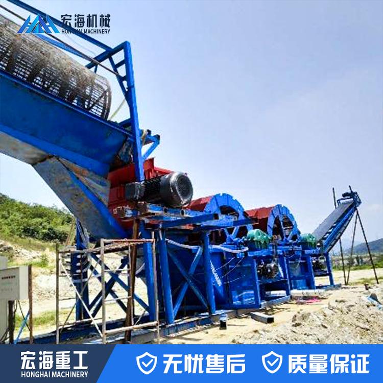 大型水洗式洗砂机 矿山高效水轮洗沙设备 海沙淡化沙场去泥设备