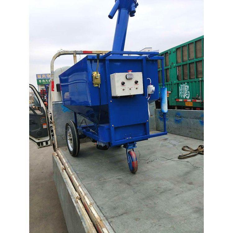 厂家供应养殖电动上料机 鸡舍猪舍自走式喂料车 自动养鸡上料机 型号定制
