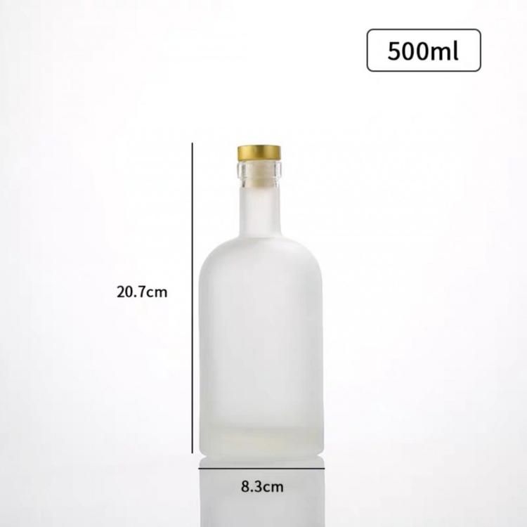 磨砂玻璃酒瓶图片  酒瓶包装现货 山东富兴酒类包装