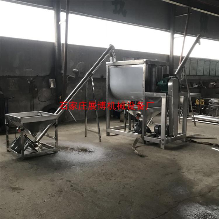 化工干粉卧式搅拌机不锈钢U型粉体混合机双螺带钙粉卧式混料机