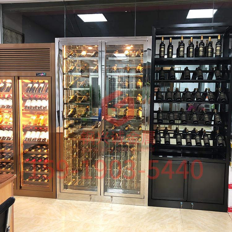 不锈钢酒柜定制 客厅酒柜 会所吧台红酒柜 佛山钢兴诚专业制造