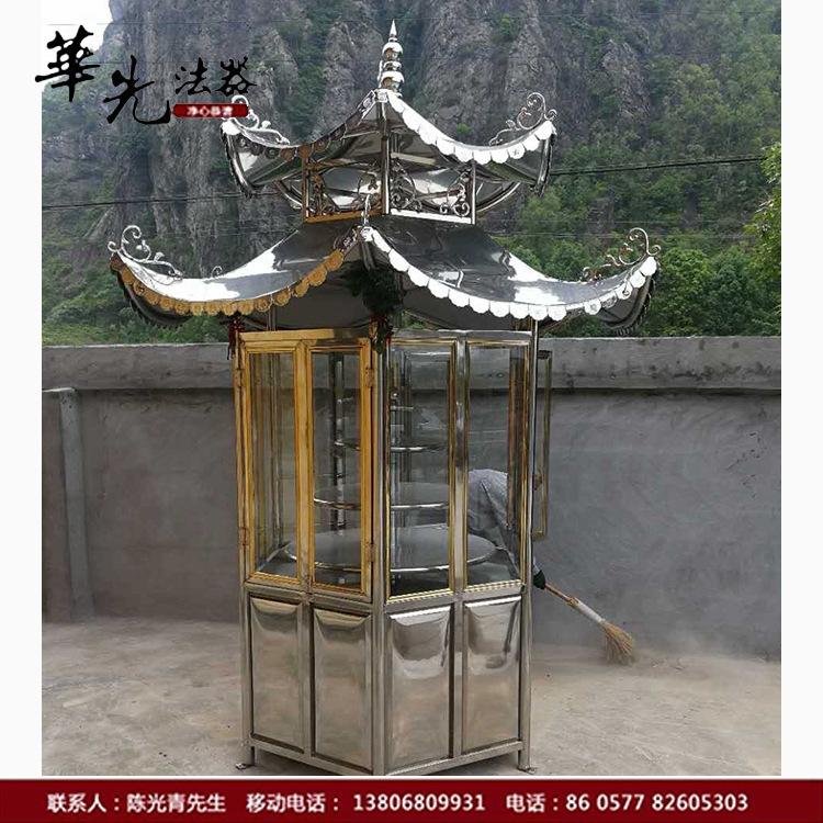 华光灯山不锈钢蜡烛亭 寺庙不锈钢蜡烛亭 长方形不锈钢蜡烛亭定制
