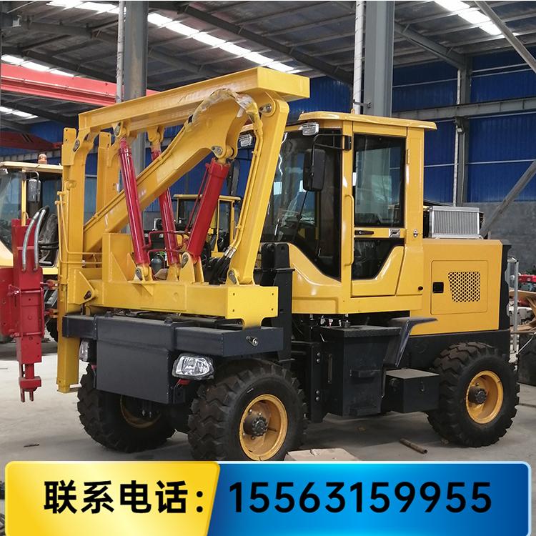 建筑工程打桩机 护栏打桩机 高质量高速公路波形打桩机 钻孔打拔一体