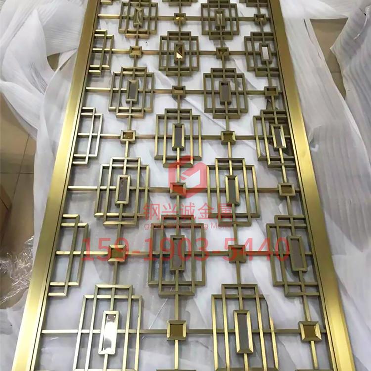 中式屏风定制 不锈钢屏风制品生产  钢兴诚不锈钢厂家直销