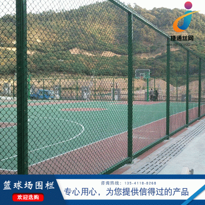篮球场围栏网 镀锌操场防护勾花体育护栏网隔离篮球场围栏网