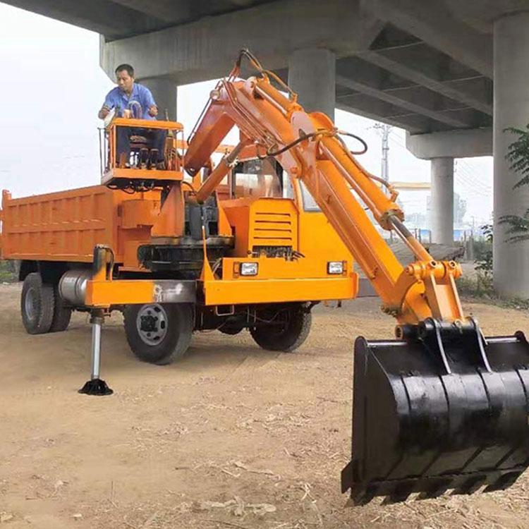 专业定制5吨到20吨四驱随车挖 挖土挖沙农用工程用随车挖