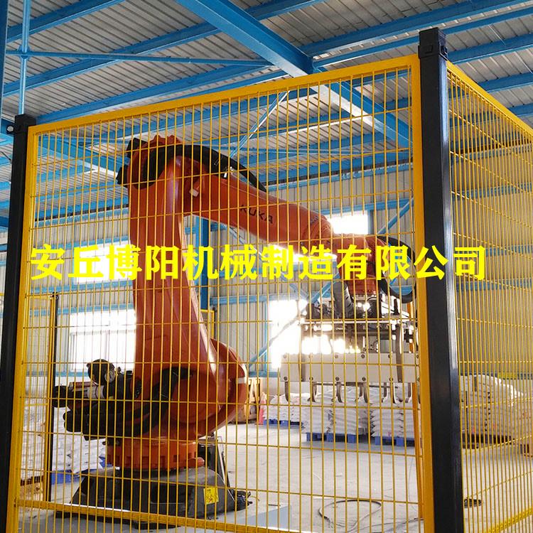 粉状类包装码垛机 尾矿砂自动码垛机 塑料袋码垛机械手现场