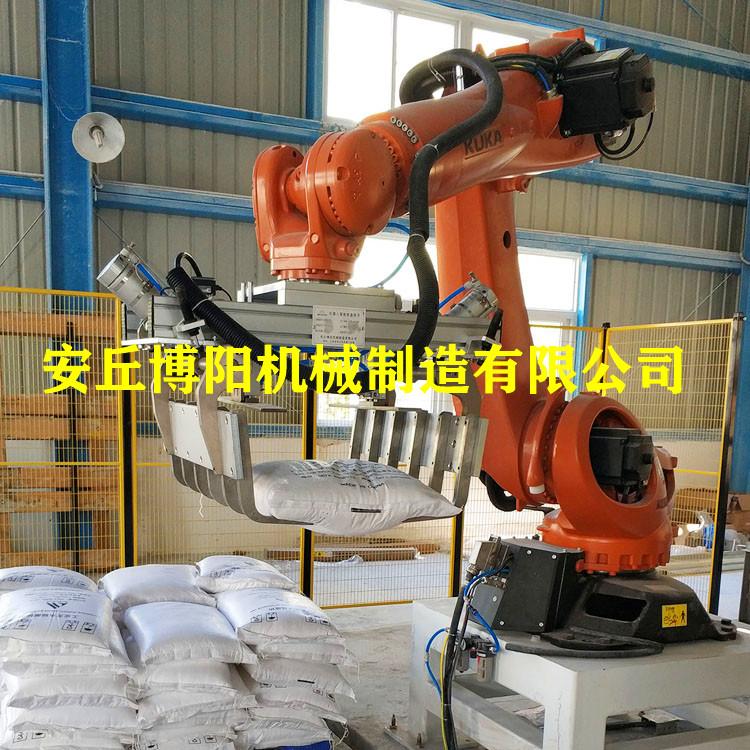 赣州钙粉机械手码垛机  全自动码垛机器人  重钙包装码垛生产线
