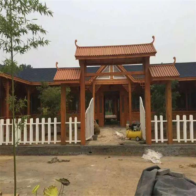 河南防腐木门楼价格 景区防腐木门楼 防腐木门头定制