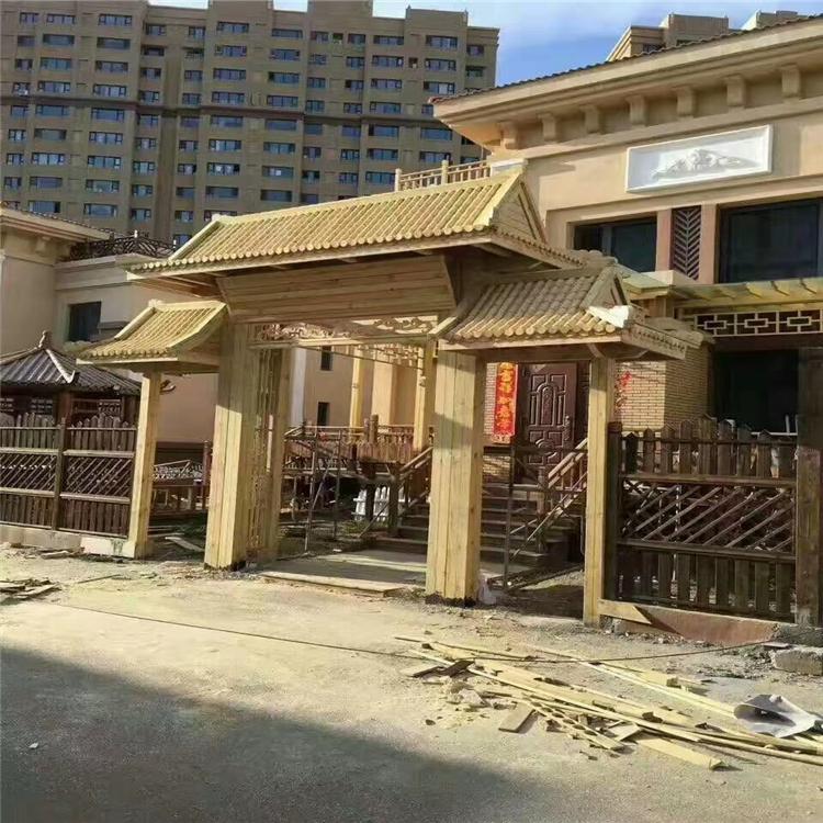 商丘防腐木门楼 景区防腐木牌坊 木门楼厂家直销