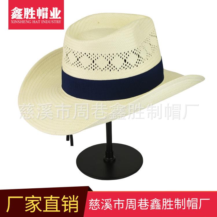 厂家直发五分草草帽巴拿马草帽复古牛仔帽夏天休闲草帽