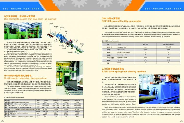 Q69系列钢板型材 H型抛丸清理