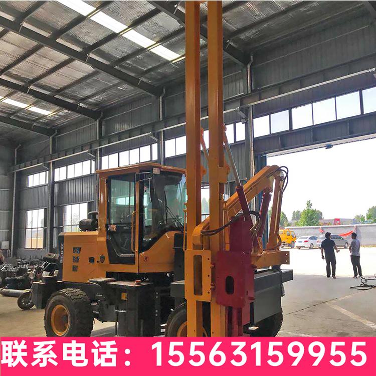 高速公路护栏打桩机厂家 装载液压打拔钻一体机 波形护栏打桩机