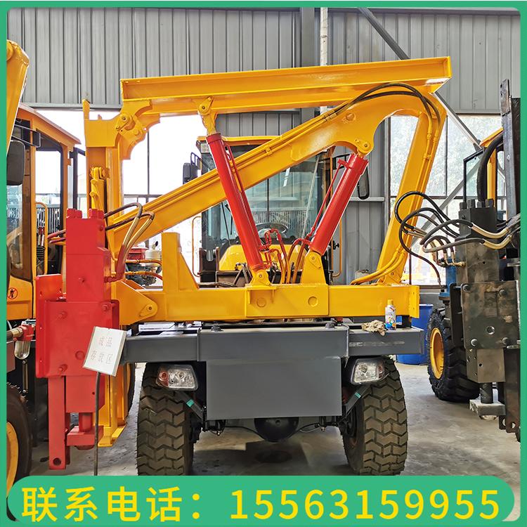 公路护栏打桩机全液压压桩机 钻孔打桩机 久胜机械