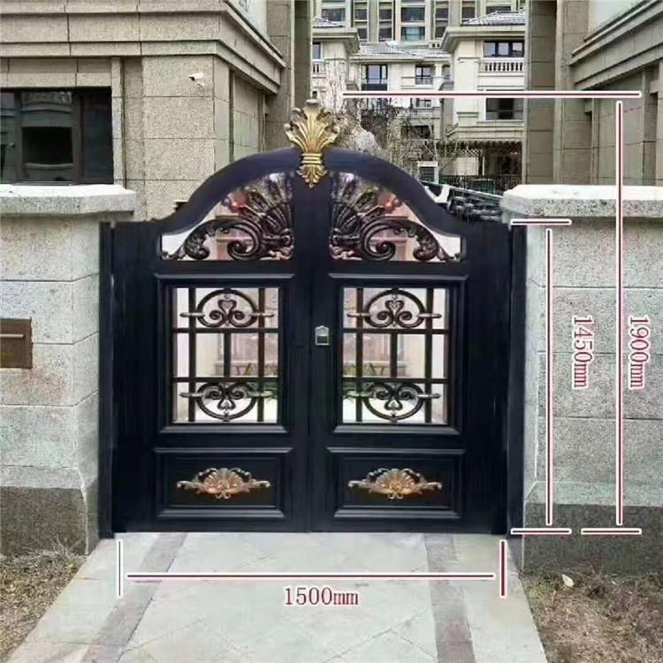 庭院花园铝艺大门 直销别墅小区铝合金欧式手工雕花 铝艺大门
