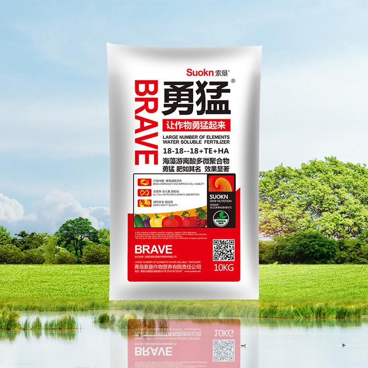 勇猛海藻游离酸多维聚合物作物通用冲施肥大量元素水溶肥勇猛大量元素吸收力强改良土壤