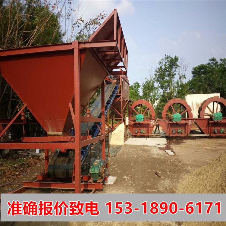 大型水洗轮山砂洗砂机生产线现场