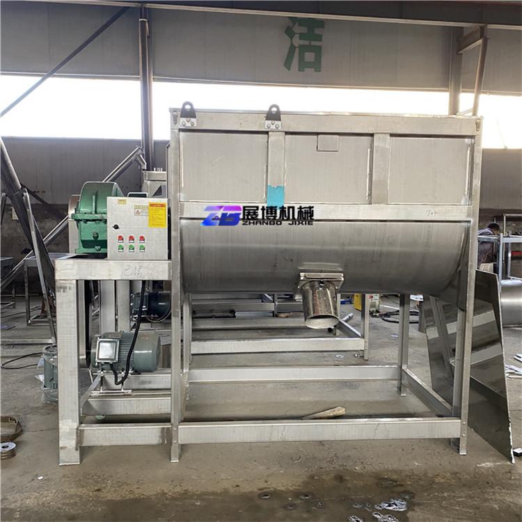不锈钢槽型混合机大型粉末搅拌机卧式螺带粉体混料机食品机